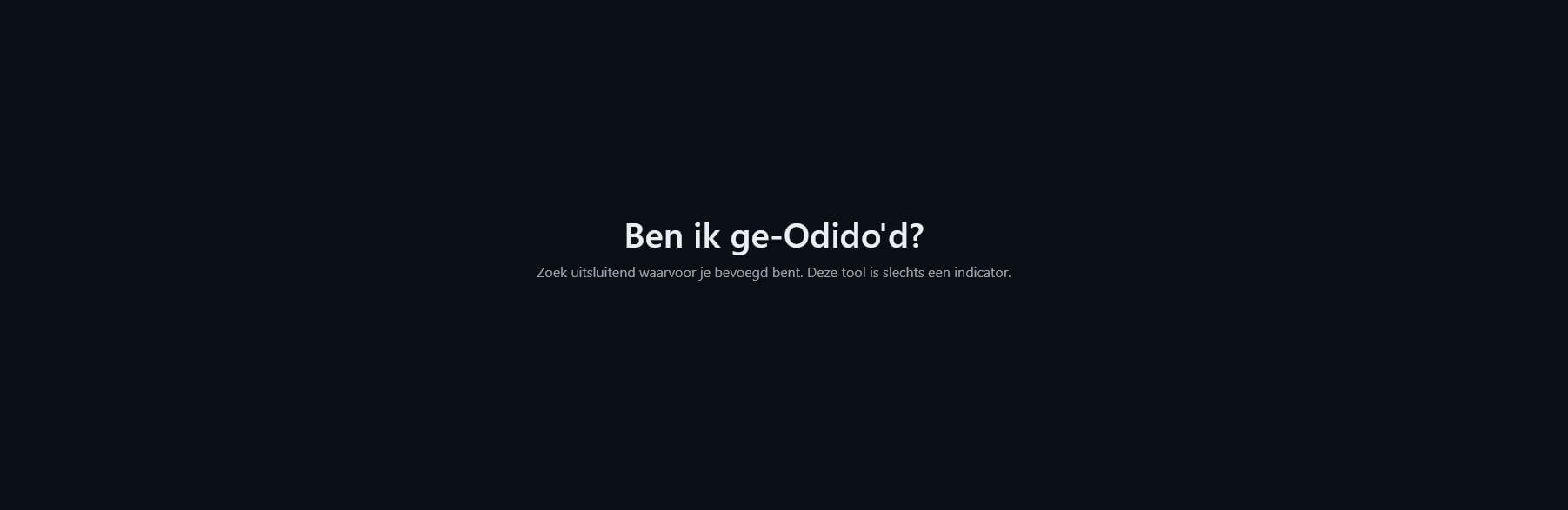 Ben ik ge-Odido'd?