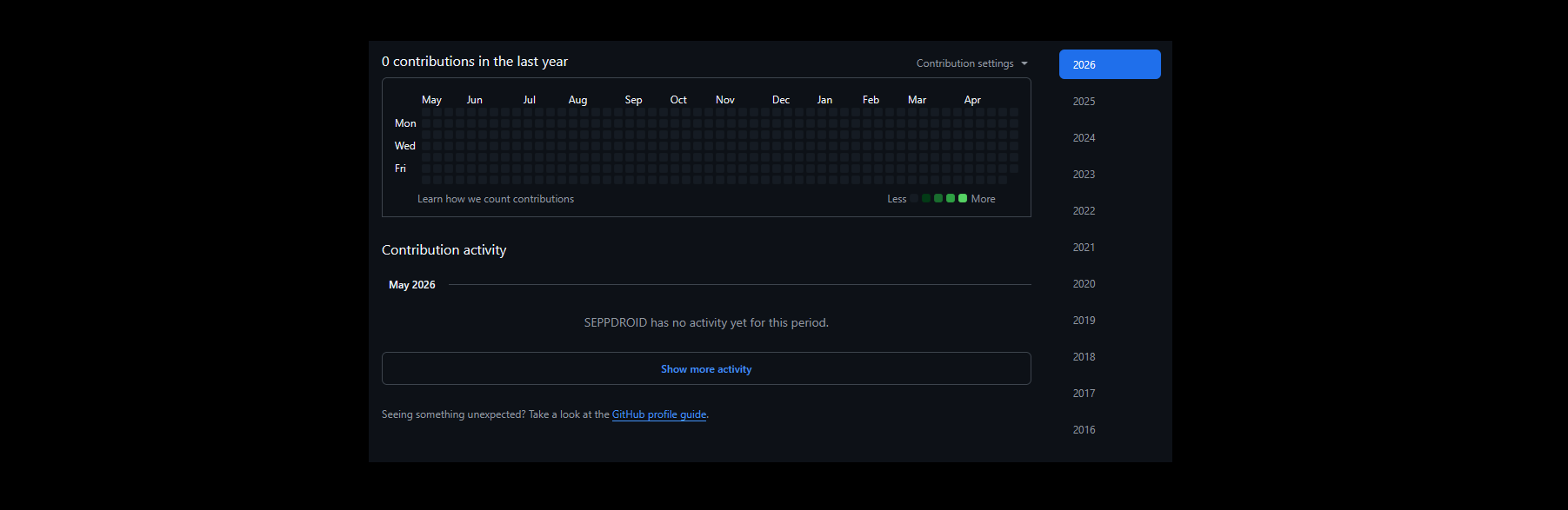 The hilarious state of my GitHub account