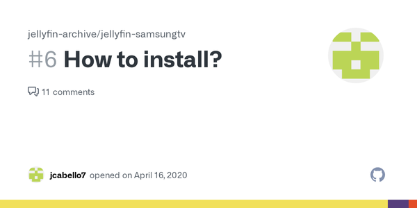Install Jellyfin on Samsung Smart TV (pre-tizen) Orsay